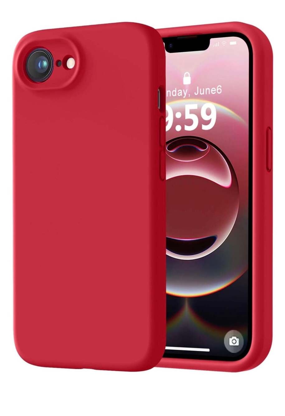 Love 3000 Silicone Case For iPhone 16e Red
